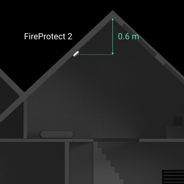 Détecteur de fumée et chaleur Ajax FireProtect 2 Jeweller  - Noir – Image 18