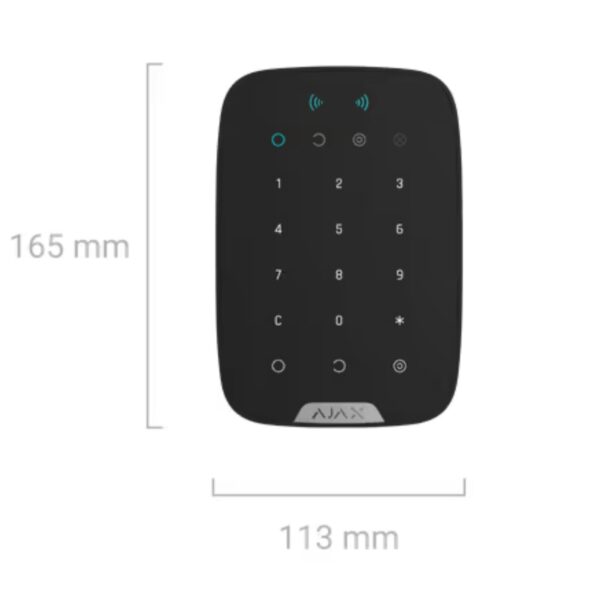 Clavier avec lecteur de cartes et badges Ajax KeyPad Plus Jeweller - Blanc – Image 5
